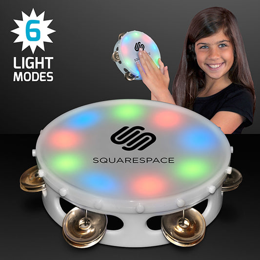 6" Light Up Round Tambourine Toy