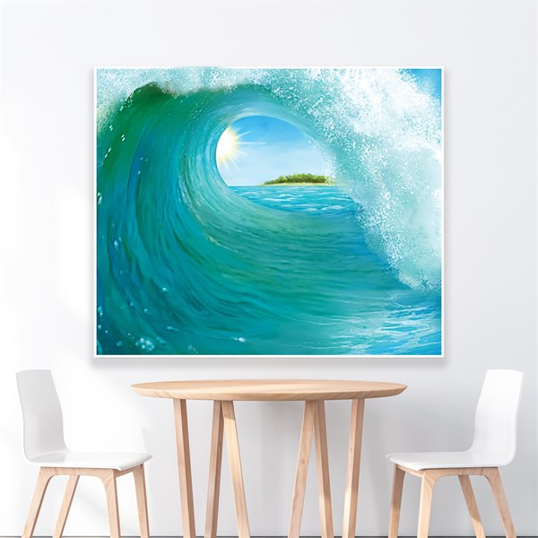 Surf Wave Scene Backdrop