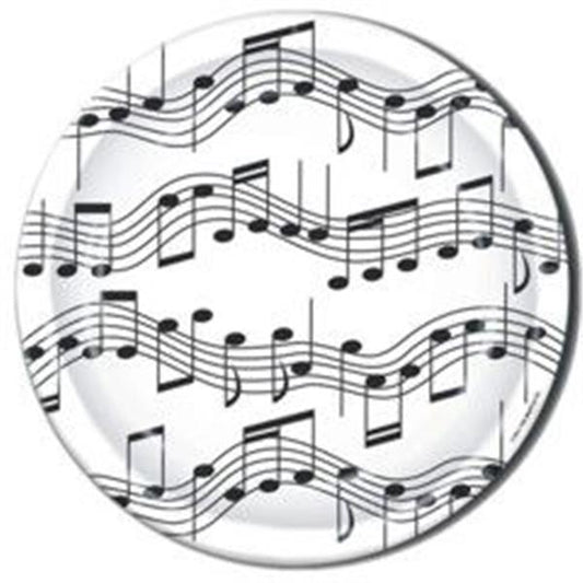 Musical Notes 9" Plates (8 per pack)