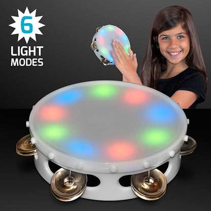 6" Light Up Round Tambourine Toy