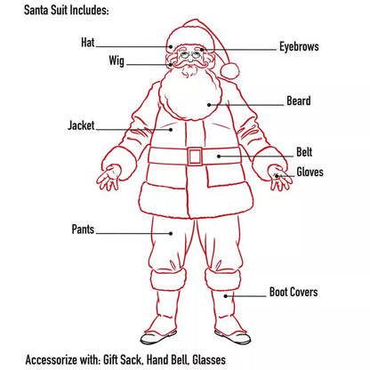 Adult Royal Santa Suit, 12pc