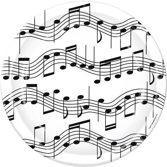 Musical Notes 7" Plates (8 per pack)