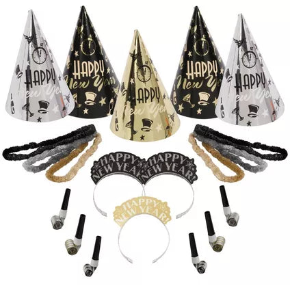 Kit for 25 - Elegant Eve New Year's Eve Party Kit, 62pc