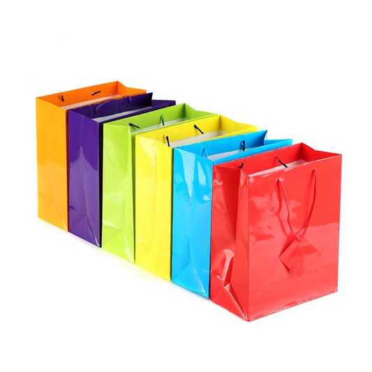 Neon Paper Gift Bags (24 per pack)