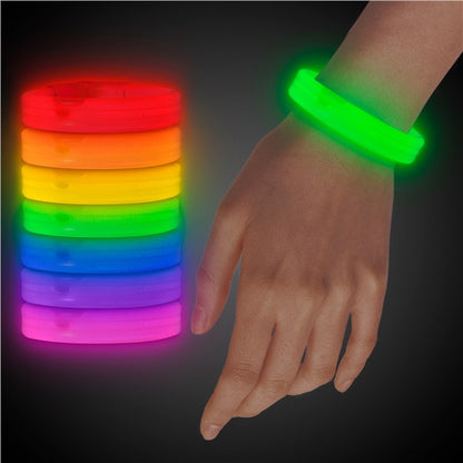 Triple Wide 9" Glow Bracelets (25 Per pack)