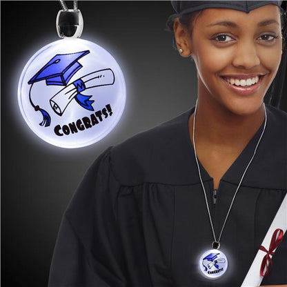 LED Graduation Pendant Necklace