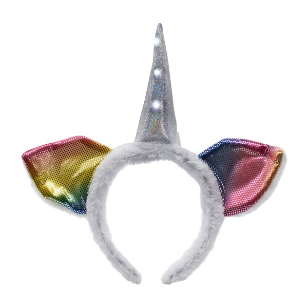 LED White Unicorn Headband