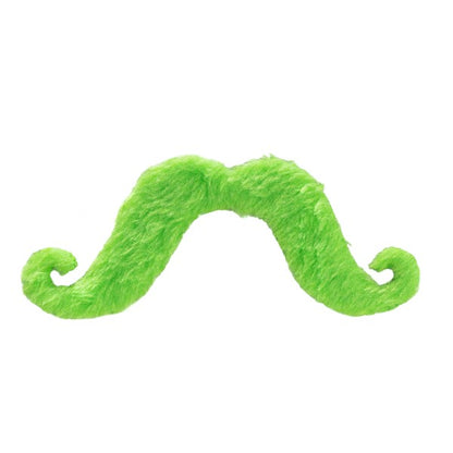 Lime Green Handlebar Mustaches (12 Per pack)