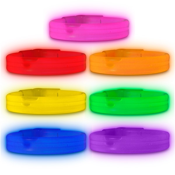 Triple Wide 9" Glow Bracelets (25 Per pack)