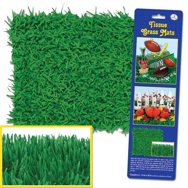 Green Tissue Grass Mats (2 Per pack)