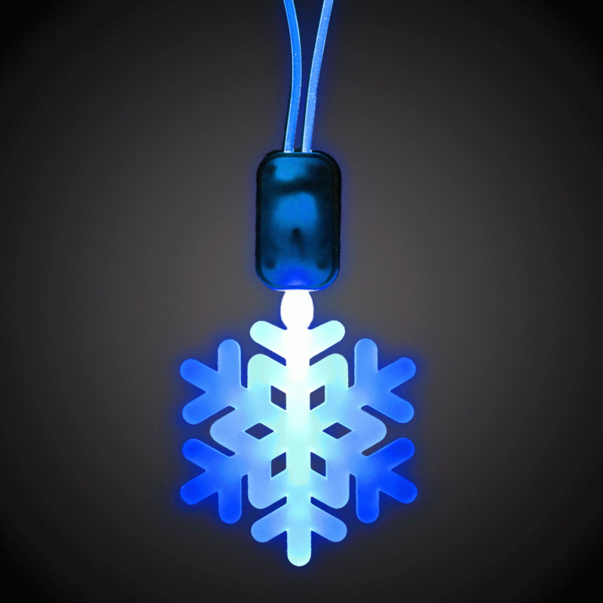 LED Blue Snowflake Necklace