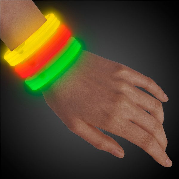 Triple Wide 9" Glow Bracelets (25 Per pack)