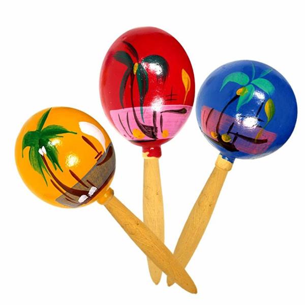 Genuine Hand-Painted Maracas (12 per pair)