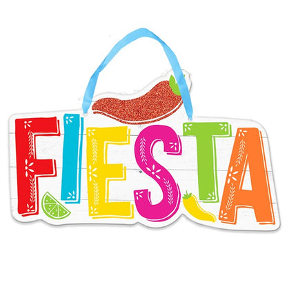 Fiesta Glitter Hanging Sign