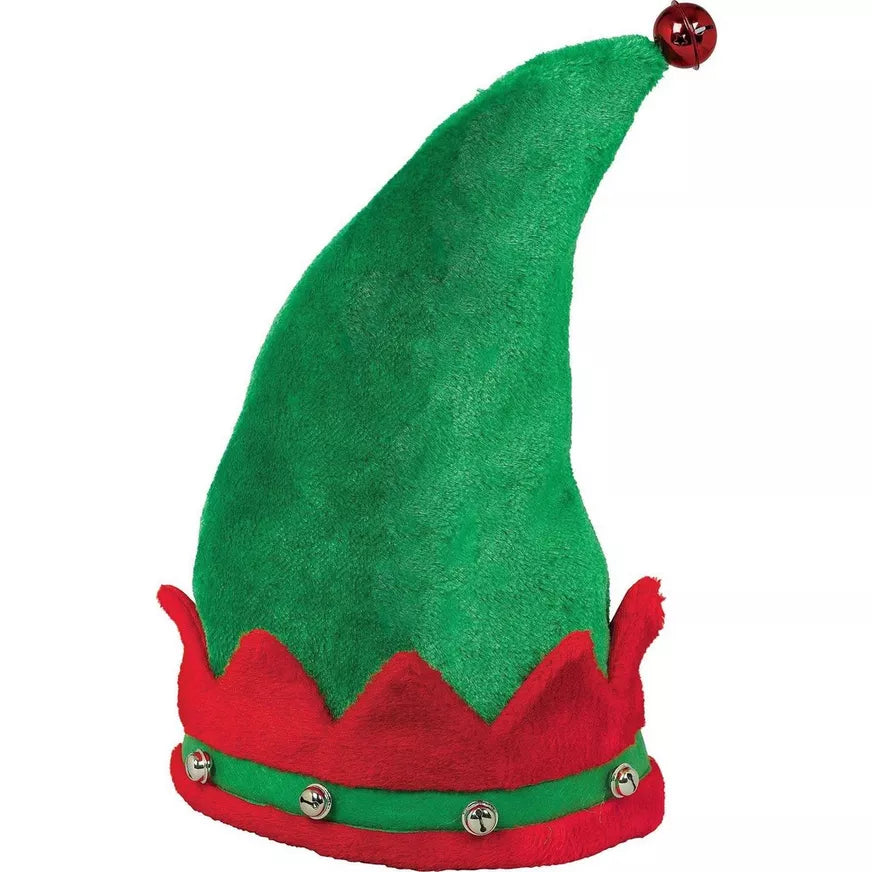 Deluxe Adjustable Plush Elf Hat for Kids & Adults