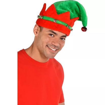 Deluxe Adjustable Plush Elf Hat for Kids & Adults