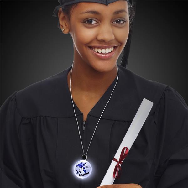 LED Graduation Pendant Necklace