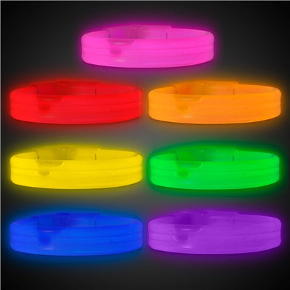 Triple Wide 9" Glow Bracelets (25 Per pack)