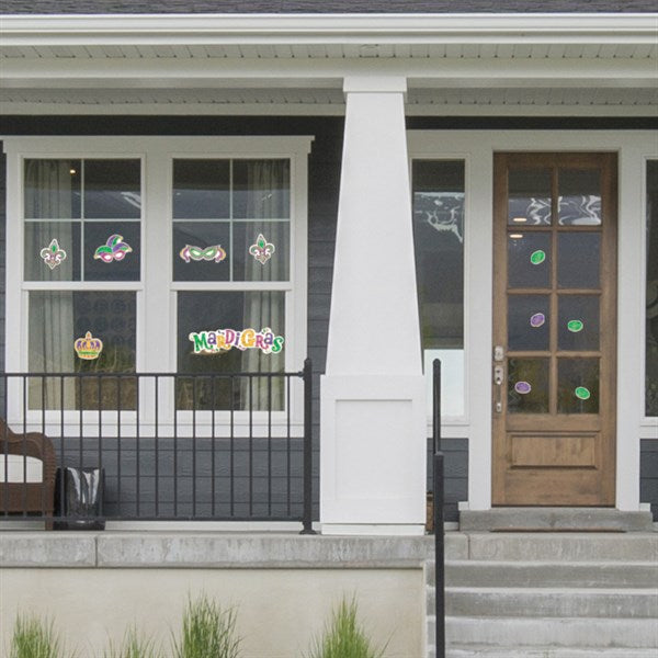 Mardi Gras Window Clings