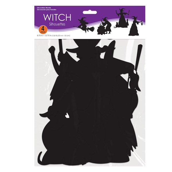 Witch Silhouettes (4 Per Pack)