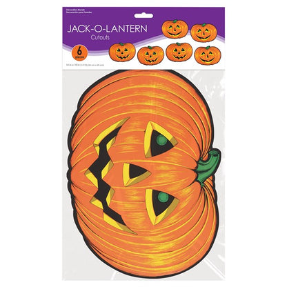 Jack-O-Lantern Cutouts (6 Per pack)