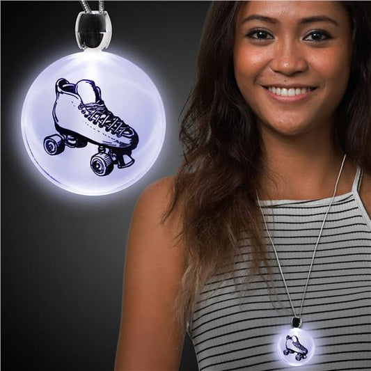 LED Roller Skate Pendant Necklace