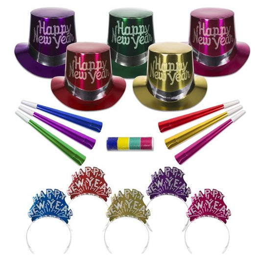 Metallic New Year Party Kit For 10