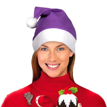 Purple Santa Hats (12 Per pack)