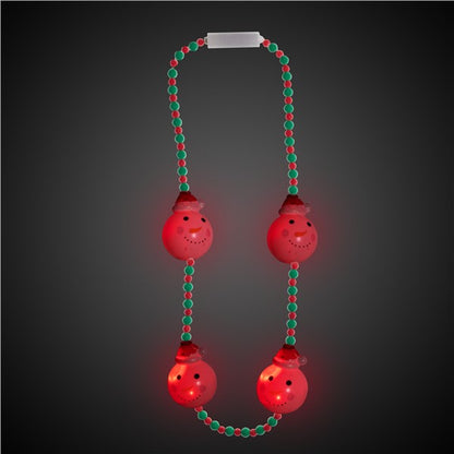 LED Snowman Bead Necklace