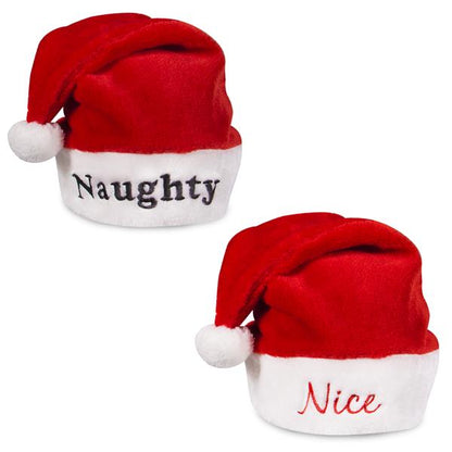 Nice & Naughty Santa Hats (2 Per pack)