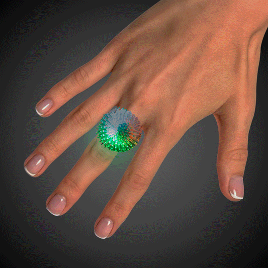 LED Porcupine Jelly Rings (24 Per pack)