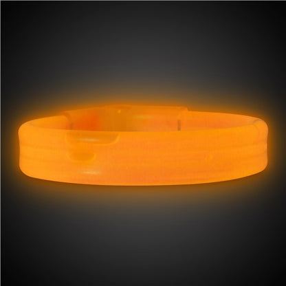 Orange Triple Wide Glow Bracelets (25 Per pack)