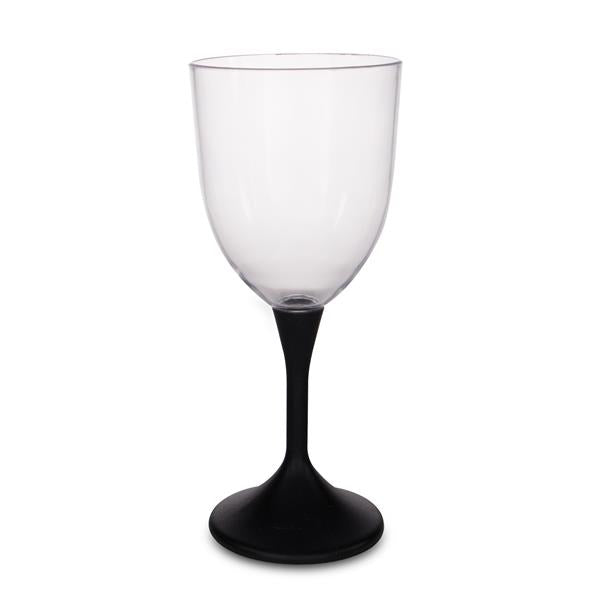 LED 10 oz Wine Glass Black Stem