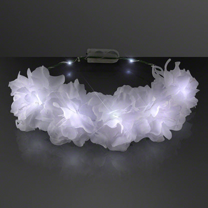 Light Up Cool White Flower Crown Headband