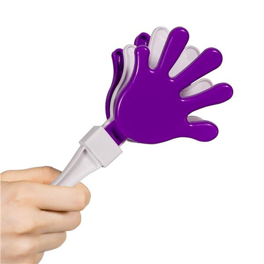 Purple & White Hand Clappers (12 Per pack)