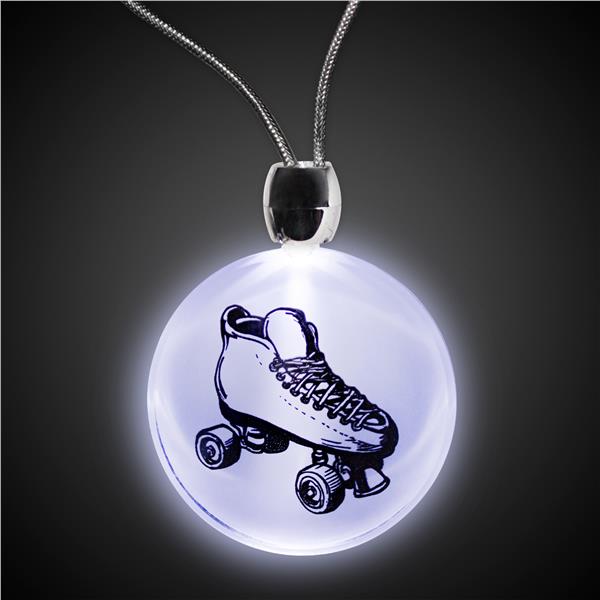 LED Roller Skate Pendant Necklace