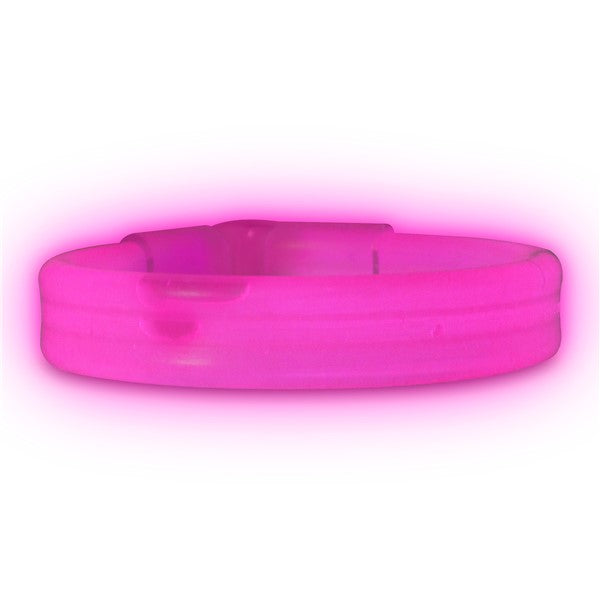 Pink Triple Wide 9" Glow Bracelets(25 Per pack)