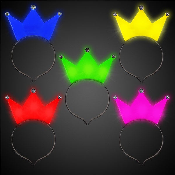 LED Assorted Crown Headbands (12 Per pack)