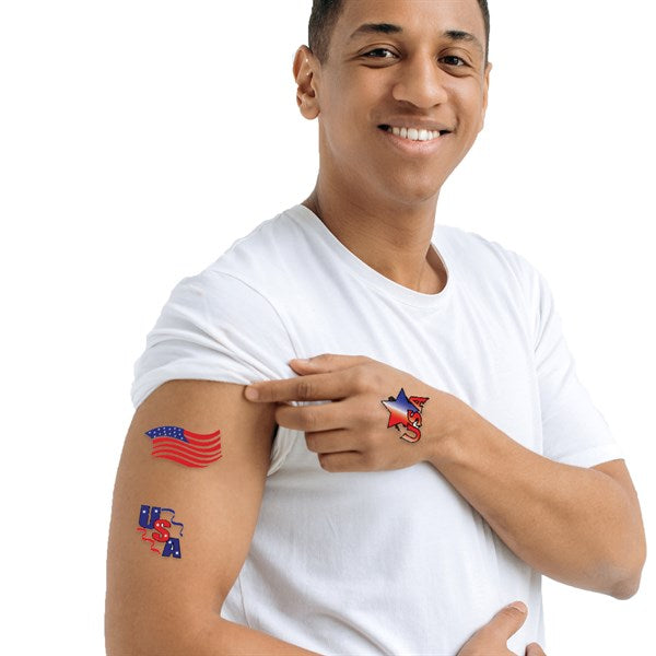 Patriotic 1 1/4" Tattoos(144 Per pack)