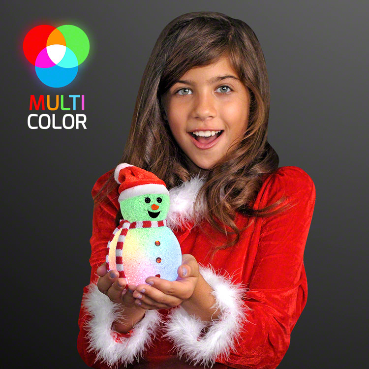 Color Change LED Happy Snowman Decoration