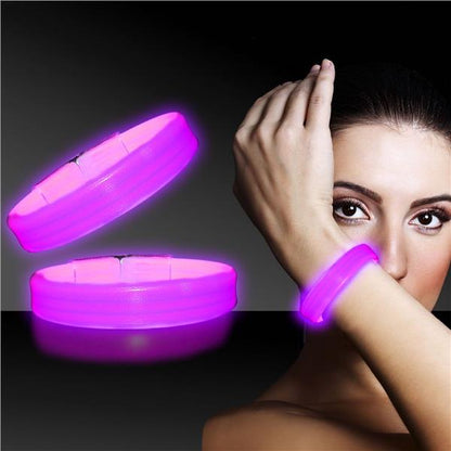 Pink Triple Wide 9" Glow Bracelets(25 Per pack)