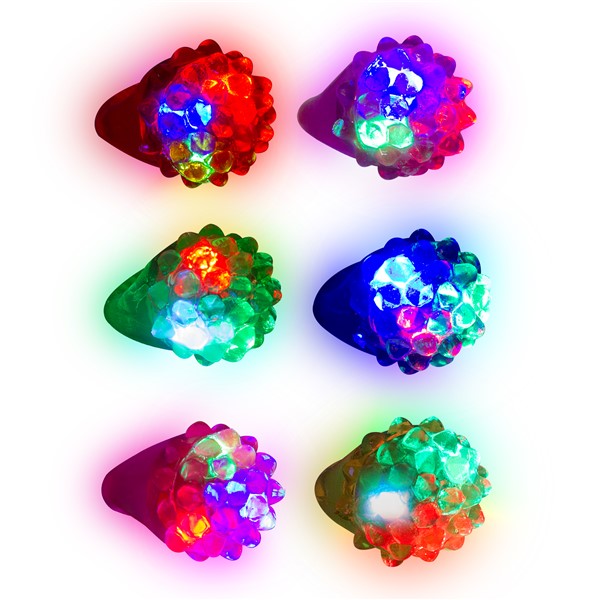 LED Flower Jelly Rings (24 Per pack)