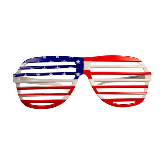 Patriotic Slotted Glasses (12 Per pack)