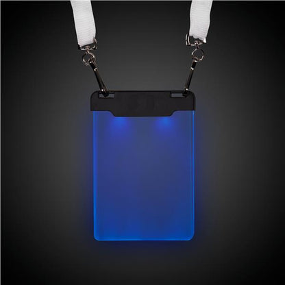 Blue Sound-Activated LED Badge