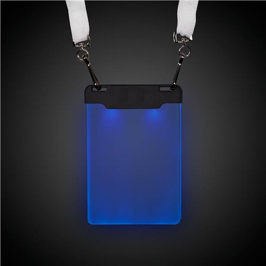Blue Sound-Activated LED Badge