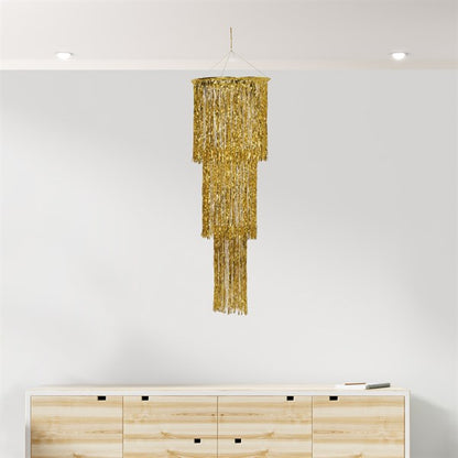 Gold Fringe Chandelier