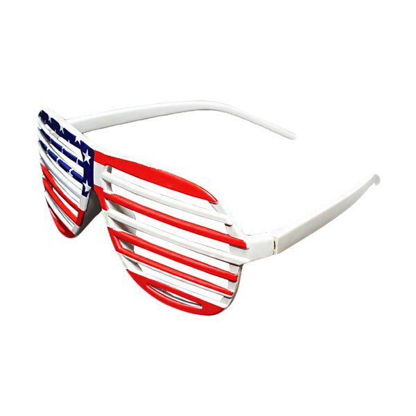 Patriotic Slotted Glasses (12 Per pack)