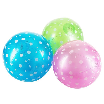 Inflatable Polka Dot 9" Beach Balls (15 Per pack)