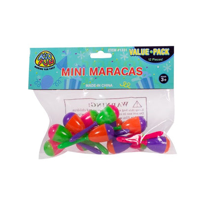 Mini Colorful Maracas (12 per pack)