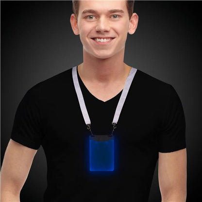 Blue Sound-Activated LED Badge